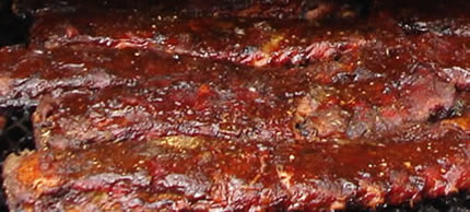 Close-up of bbq ribs